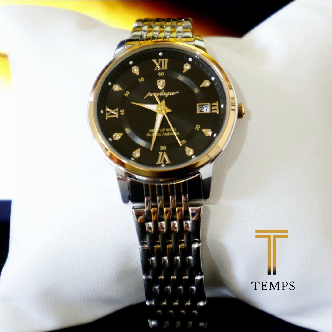 RELOJ POEDAGAR DE LUJO PARA DAMA DIAL NEGRO