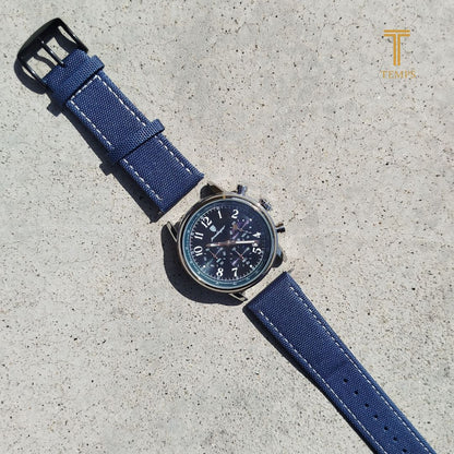 CORREA PARA RELOJ AZUL CON COSTURAS