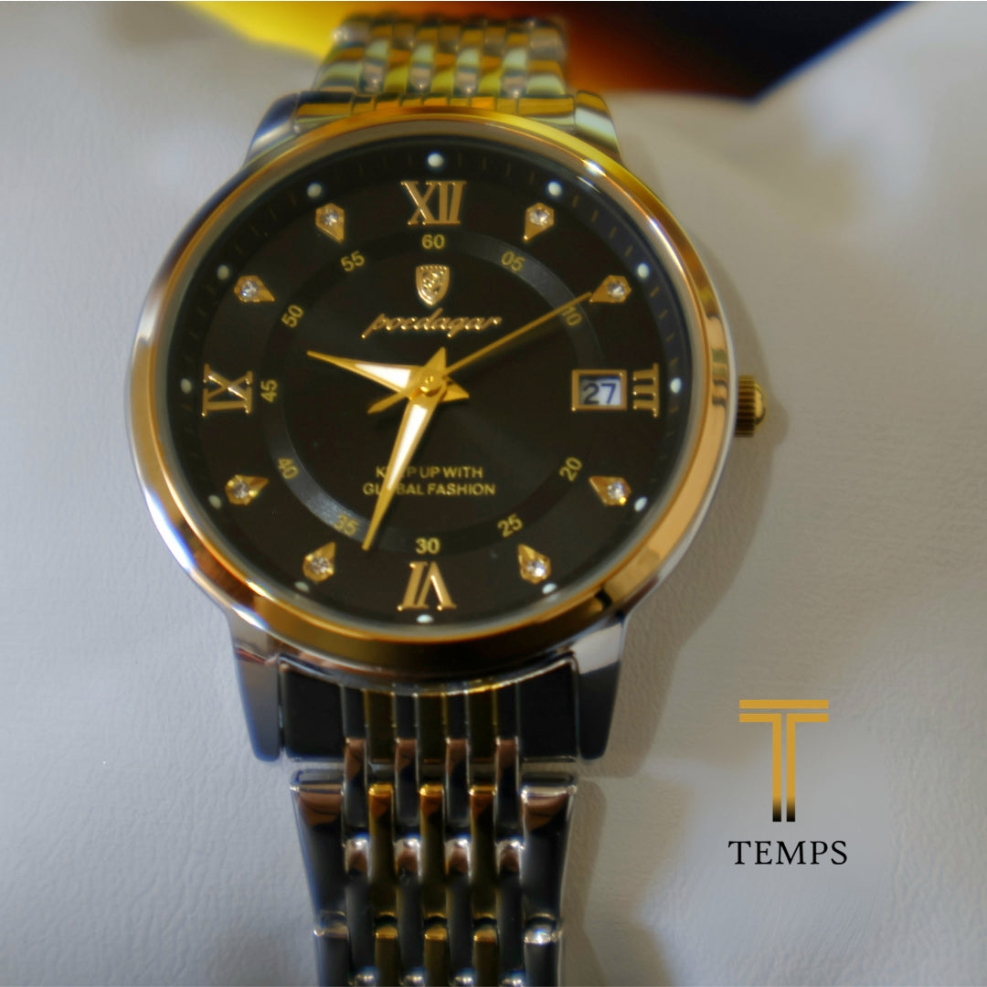 RELOJ POEDAGAR DE LUJO PARA DAMA DIAL NEGRO